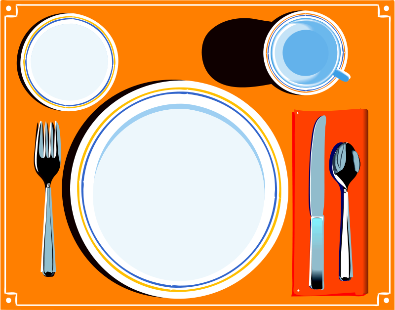 Table setting free clipart