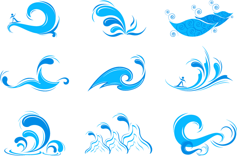 11 Water Wave Vector Images - Water Wave Vector Illustration ...