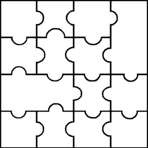 Blank Easy Puzzle Template Clipart - Free to use Clip Art Resource