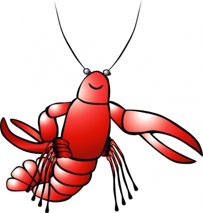 Crawfish clip art vector, free vector graphics