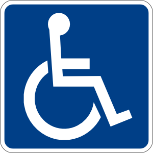 Handicapped Accessible Sign clip art Free Vector