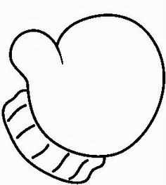Mittens clipart black and white