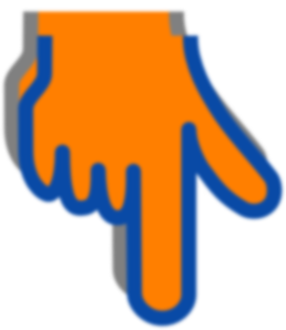 Finger pointing down clipart