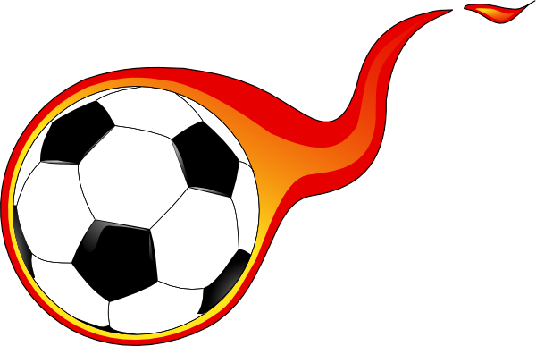 Free Soccer Ball with Flames Clipart Image - 9811, Soccer Balls On ...