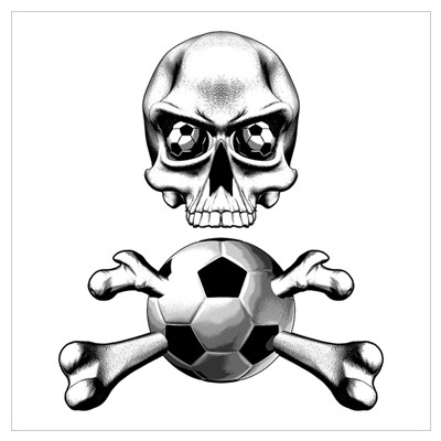 Soccer Skull n Bones Poster