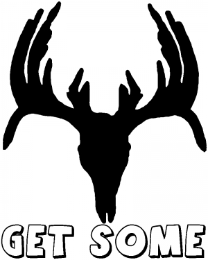 Get Some Deer Skull Decal Car or Truck Window Decal Sticker - Rad ...