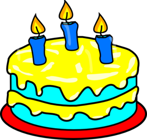 Yellow Three Candle Cake clip art - vector clip art online ...