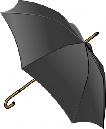 Black Umbrella clip art vector, free vector graphics