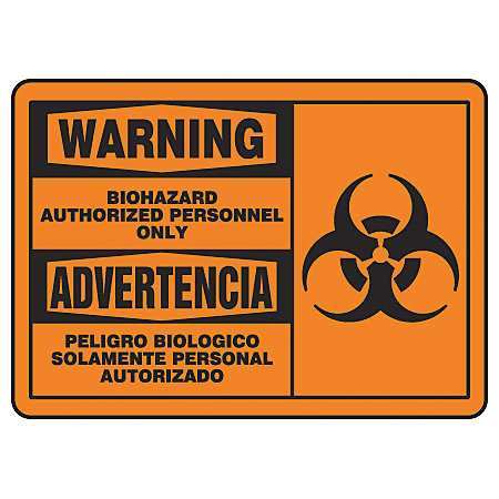 Bilingual Biohazard Signs by ACCUFORM SIGNS - Safety Signs by Zoro ...