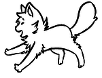 FREE Jumpy Cat Line Art