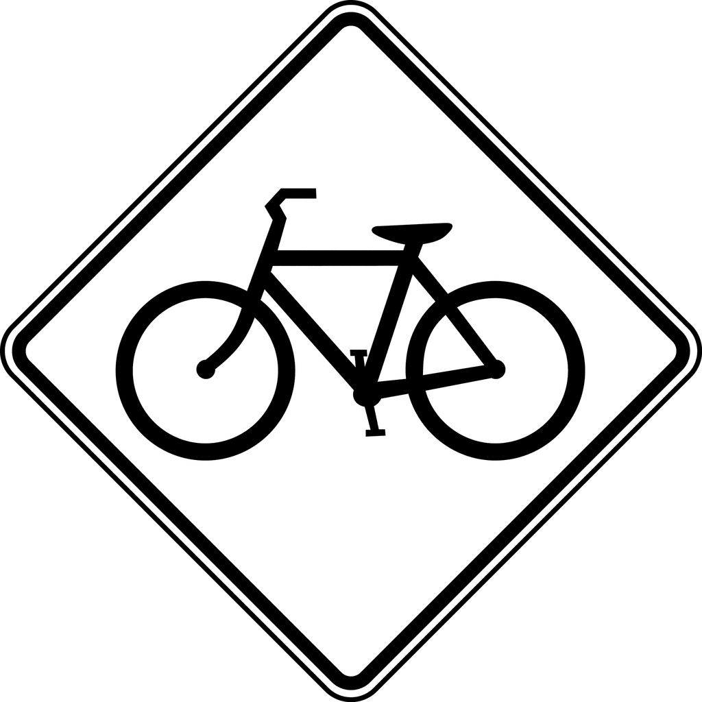 bike riding clip art black and white