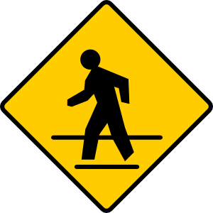 Us Crosswalk Sign clip art - vector clip art online, royalty free ...
