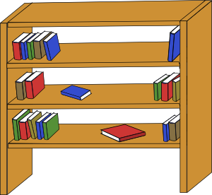 Furniture Library Shelves Books Clip Art - vector ...
