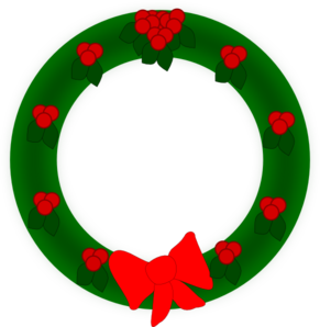 Holiday Wreath clip art - vector clip art online, royalty free ...