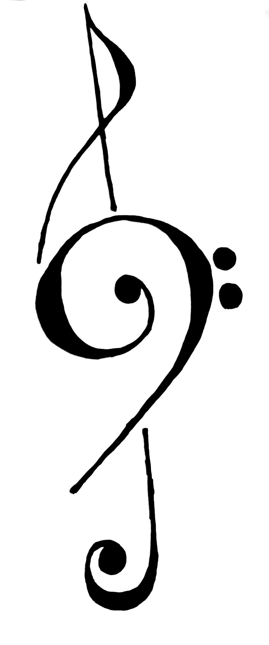 Bass Clef Tattoo By Neon Giraffe Designs Interfaces Tattoo Design