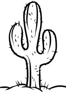 Drawing Printout: How to Draw a Cactus