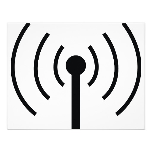 black antenna icon custom announcements from Zazzle.