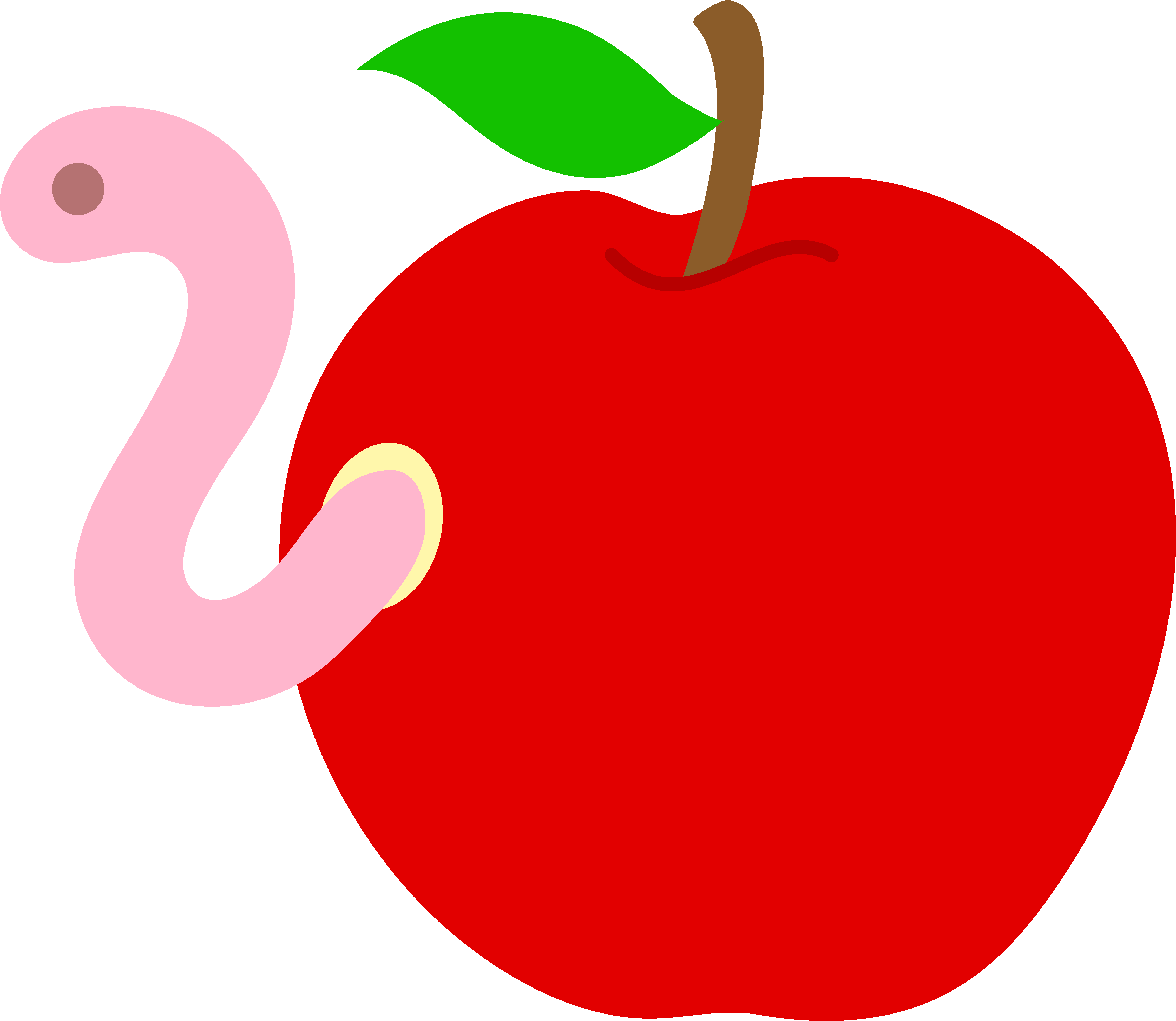 Apple And Worm Clip Art