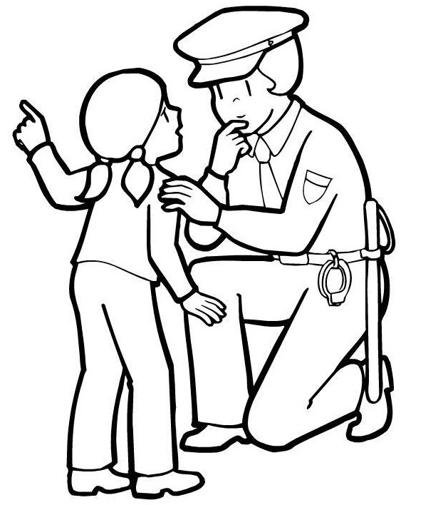 Police Officer Coloring Pages - Free Clipart Images