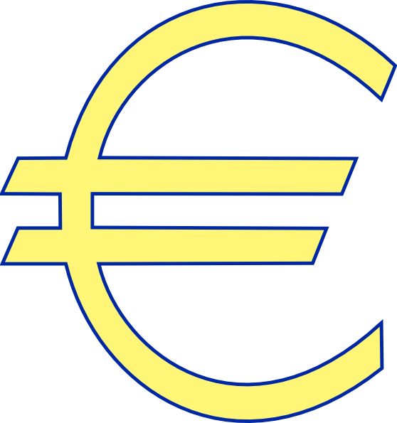 Monetary Euro Symbol Clip Art - vector clip art ...