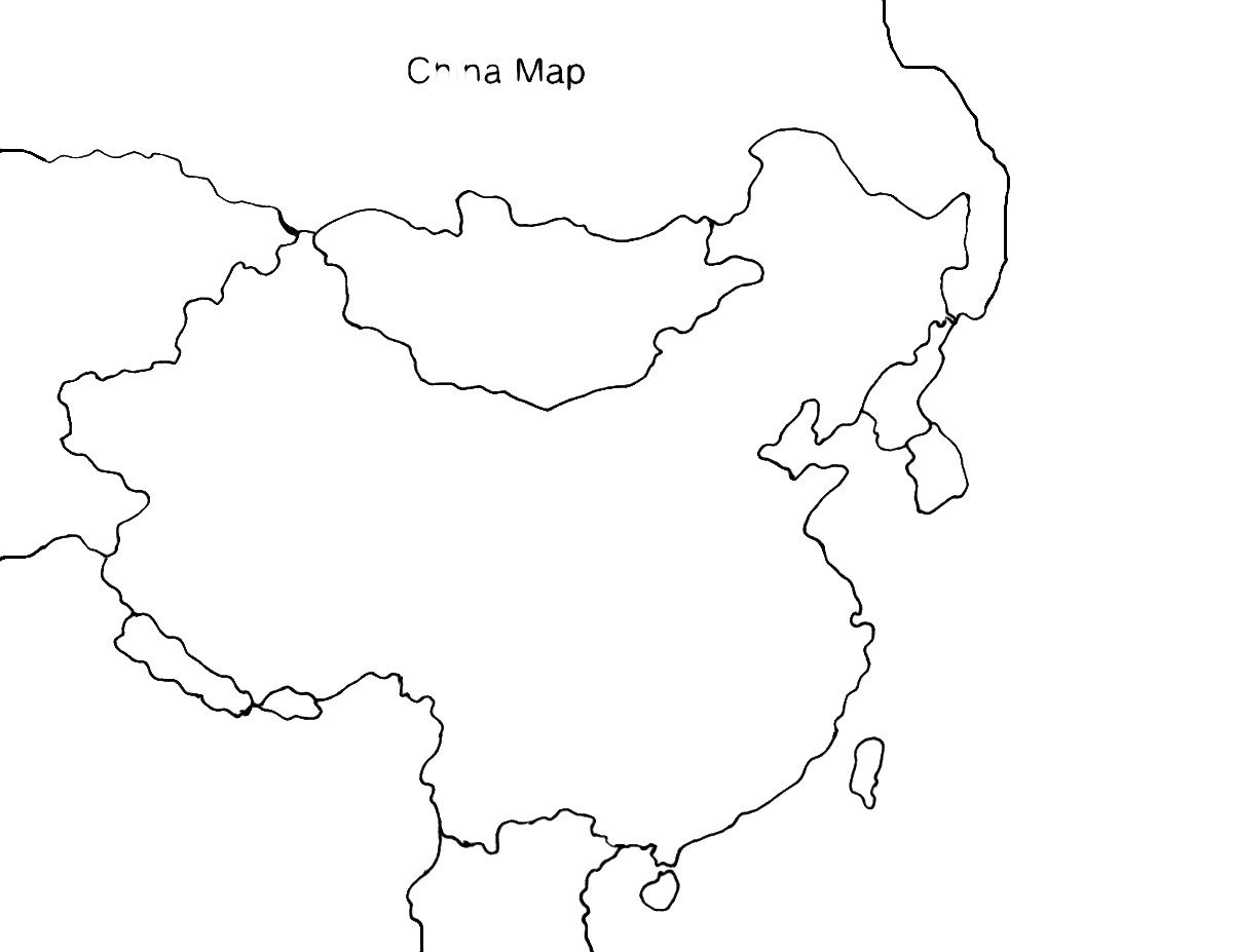 outline map of china Colouring Pages