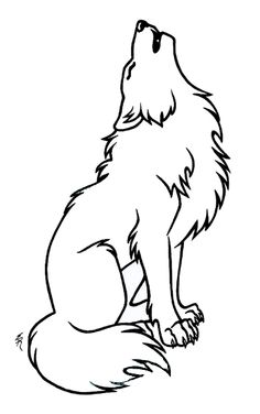 Wolf outline. To be zentangled | Tattoos bitches! | Pinterest
