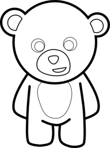 Teddy Bear Outline Clip Art - vector clip art online ...