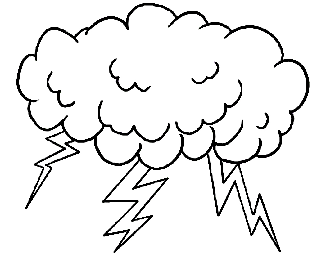 rain clouds Colouring Pages