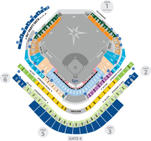 Tropicana Field Seating Chart Raysbaseballcom Ticketing | Dirt ...