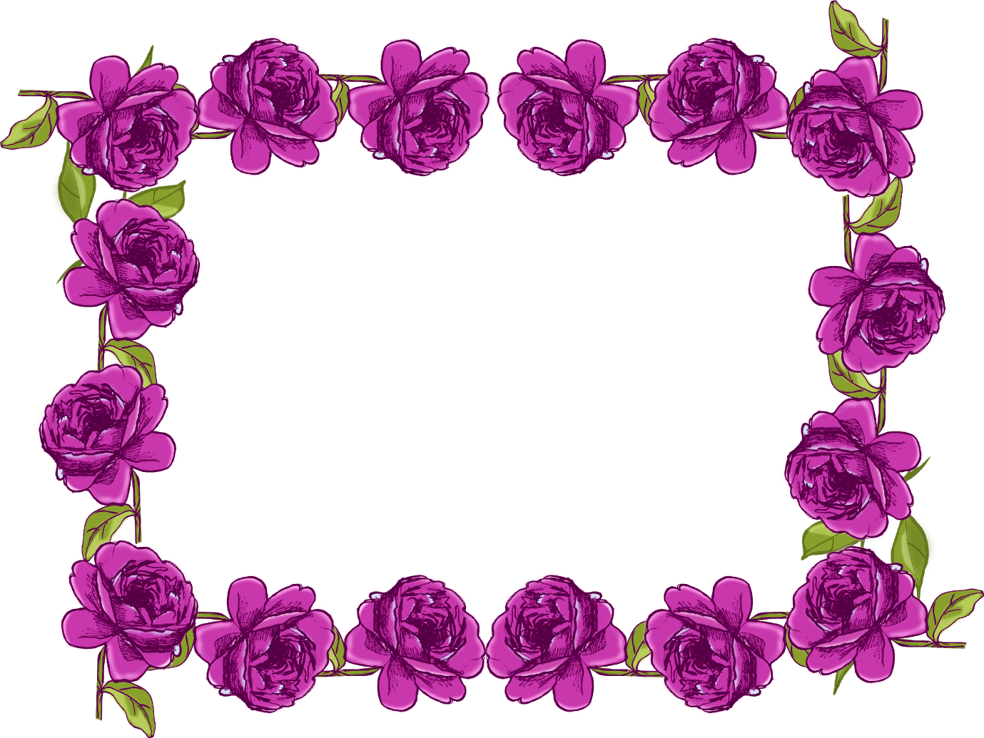 Rose Border clip art (108790) Free SVG Download / 4 Vector