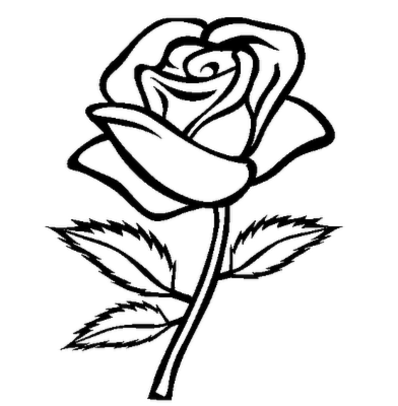 Rose Outline Clipart - Free Clipart Images