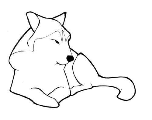 Simple Wolf Drawing - ClipArt Best