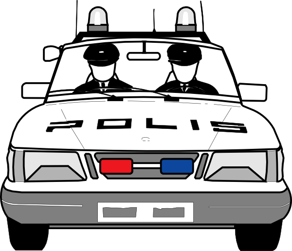 Police Car Outline | Jos Gandos Coloring Pages For Kids