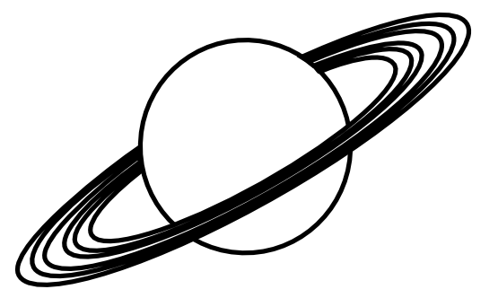 Planet Clip Art Black And White - Free Clipart Images