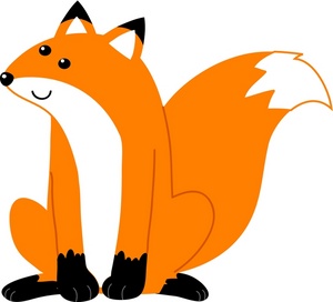 Fox Clipart Image - A Fox Sitting Down