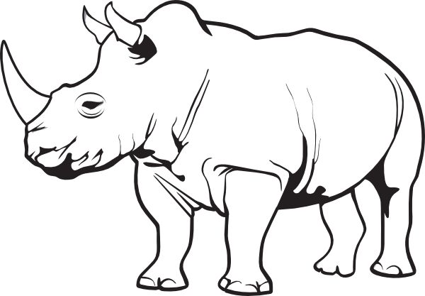 Rhinoceros clip art - vector clip art online, royalty free ...