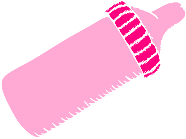 Baby Bottle Pink Clip Art - vector clip art online ...