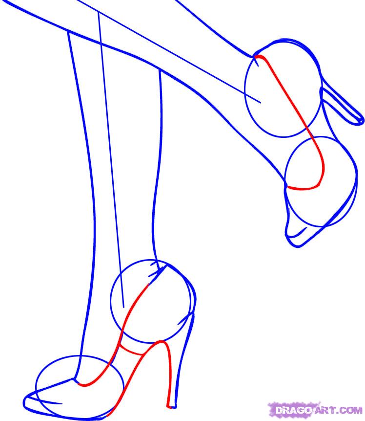 How to Draw Heels, Step by Step, Fashion, Pop Culture, FREE Online