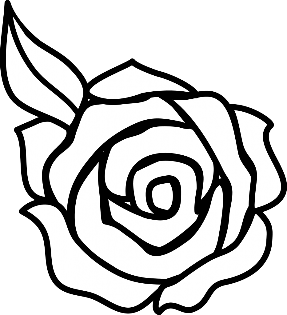 Rose outline clipart png