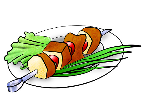 Kabob Sticks Clip Art, Vector Images & Illustrations