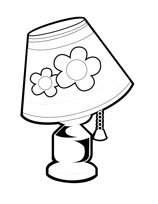 Lamps Pictures For Kids Colouring - ClipArt Best