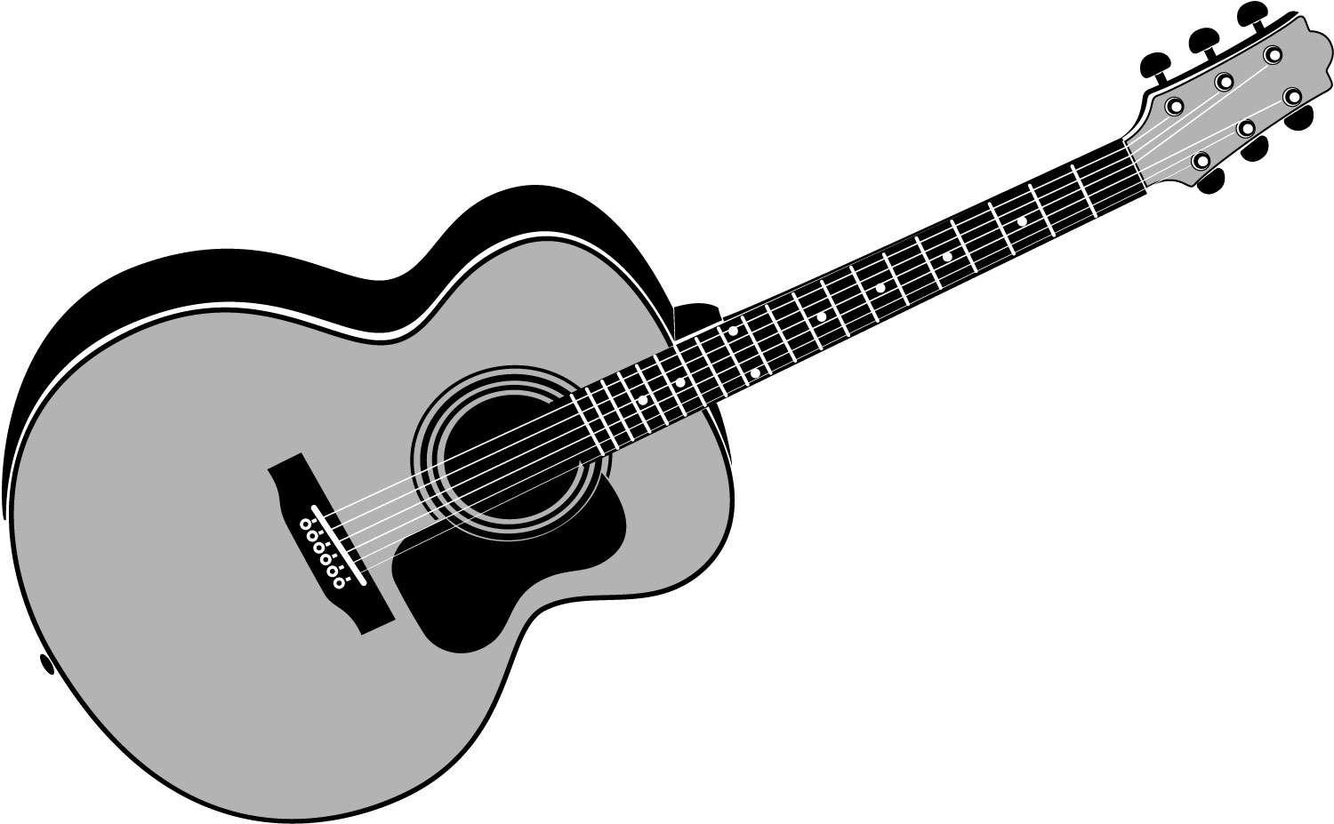 Acoustic Guitar Line Art - ClipArt Best