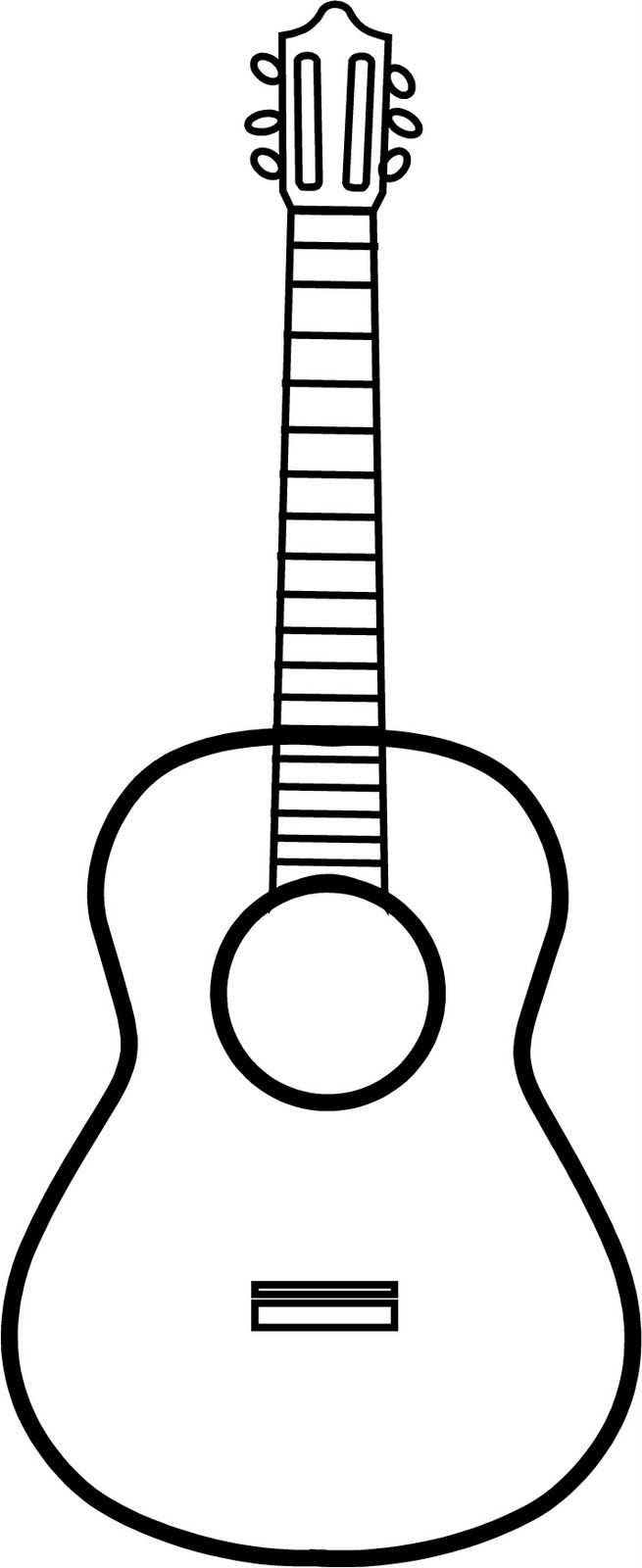 Best Guitar Outline #9481 - Clipartion.com