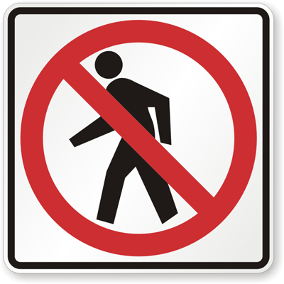 No Walking Symbol - ClipArt Best