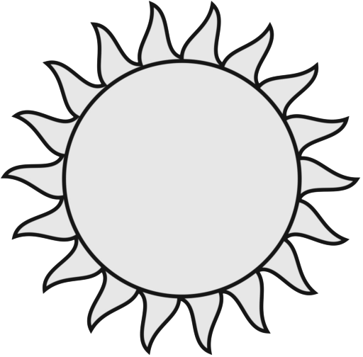 Black And White Sun Clip Art - Tumundografico