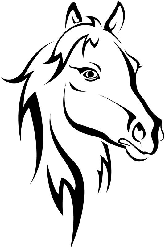 Horse clipart outline