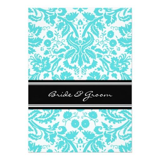 1000+ images about Aqua & Black Floral Wedding Invitations on ...