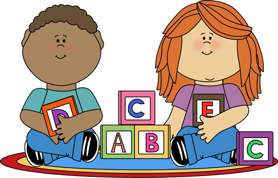 Children Playing With Toys Clipart