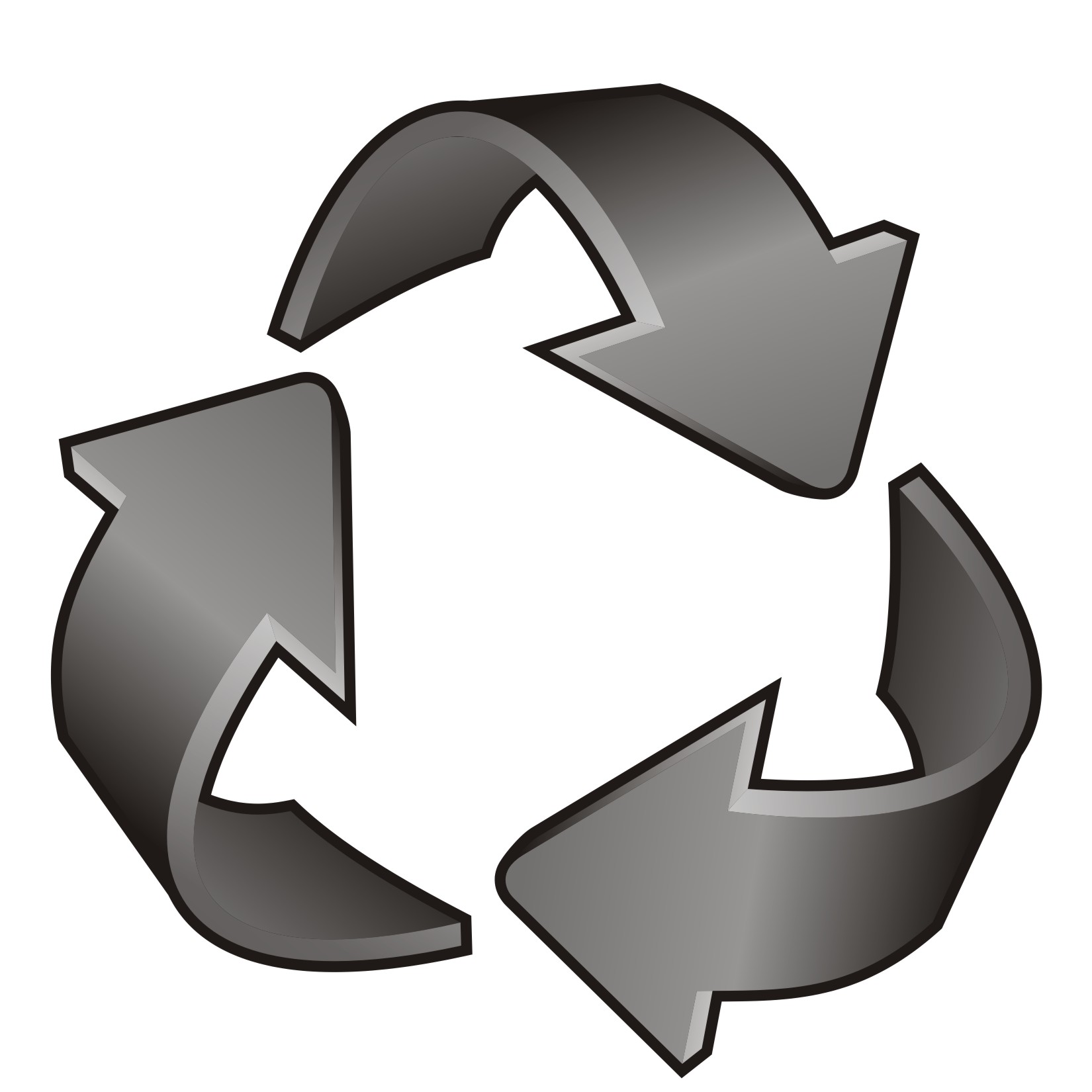 Vector for free use: Recycling arrows