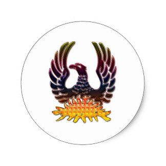 Phoenix Rising From The Ashes Stickers | Zazzle